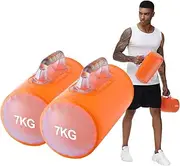 DEIRIS Water Dumbbells, Dumbbells, Water Fillable Set, Weight Bags Portable, Water Weight up to 2~14 kg/Pair, Fitness Water Bag, for Strength Training, Fitness and Shaping