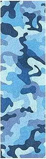 Amooorous Camouflage Blue Dark Decorative Grip Tape Designs Longboard Anti Slip Grip Tape for Scooter Bubble Free Cruiser Griptape 33×9 Inch