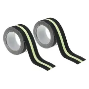 2Pcs 2"x16.4' Anti Slip Safety Grip Tape Glow in Dark Friction Grip Tape Black