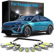 24pcs Car LED Interior Lights, For Peugeot 408 2010-2025 Dome Reading Vanity Mirror Trunk Footwell Door License plate Lamp