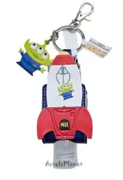 Disney Parks Pixar Pizza Planet Green Alien Sanitizer & Holder Keychain Charm