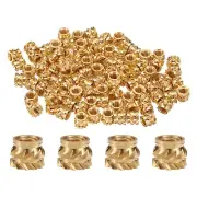 50pcs M3 Threaded Inserts Brass Heat Set Insert M3x4mm, OD 5mm Knurled Nuts