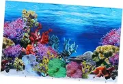 VILLFUL Fish Tank Background Paper Underwater Backdrop Decorations Fish Tank Wallpaper Turtle Stickers Ocean Poster Fish Tank Backdrop Background Painting Aquarium Thick Film Paper 3D