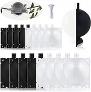SupKing 8 Pcs Half Black Half Transparent Plant Rooting Propagation Ball,Air Layering Kit,Assisted Cutting Rooting,Reusable Plant Rooting Device,Grafting Device Root Box for Plants Rose.