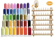 40 Colors Polyester Embroidery Machine Thread with 60 Spools Thread Rack