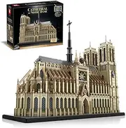 Reobrix 66016 Notre Dame de Paris Building Blocks Set, Architecture Building Set Collectible and Display, Cathedral Model Building Toy for Adults, Compatible with Lego, 8315 PCS