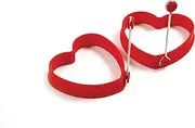 Norpro Silicone Egg Pancake Ring Heart in Red by