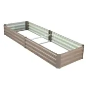 Raised Garden Bed Indoor Outdoor Planter Box Flower Herb Vegetable Green Fruit Holder Container for Yard Balcony Window Patio Steel 240x60x30cm