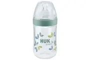 NUK: For Nature PP Bottle with Medium Teat - Green (260ml)