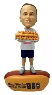 RARE JOEY CHESTNUT CONEY ISLAND HOTDOG COUNTER BOBBLEHEAD EATING CHAMPION GIFT