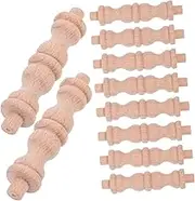 BAZEITFLOW 10pcs European Style Wooden Carving for Wine Cabinets Hallway Decor and Wardrobes Rustic Accent Pillars for Versatile Home Aesthetic Enhancement