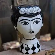 Ceramic Vase - Marisol - Black & White - Hostess Gift - Wedding Gift