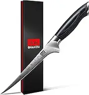 Fillet Knife 7 Inch, Powder Steel Boning Knife High Carbon Japanese Filleting Knife, Ultra Sharp Deboning Knife for Meat Cutting, Fish Knife with Ergonomic Pakkawood Handle