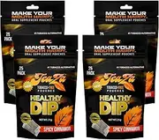 Herbal Energy Pouches Alternative Snuff Healthy Dip Pouches with Extra Kick of Spice, Spicy Cinnamon (4 Pack)