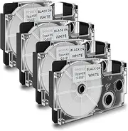 NEOUZA 2Pk Compatible for Casio Ez-Label Tape 9Mm X 8M 0.35" X 26' (Xr-9We2S Black On White)
