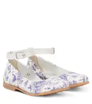 [PePe] PèPè Floral leather ballet flats UK 11 white