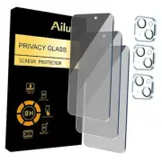 3 Pack Privacy Screen Protector for iPhone 15 [6.1 inch] + iPhone 15-6.1 Inch