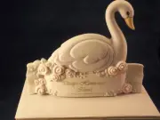 Precious Moments - SWAN NAPKIN HOLDER -MIB- Dusty's Honeymoon Island - Chapel
