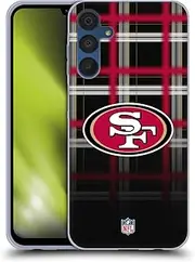 Head Case Designs Officially Licensed NFL Ombre Black Plaid San Francisco 49ers Art Gel Case [Military Grade Protection] Compatible with Samsung Galaxy A15