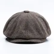 Collrown Classic Vintage Octagonal Cap Men Hat Newsboy Cap Women Casual Beret Hat Flat Peaked Caps for Autumn Winter
