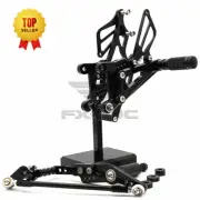 FXCNC Front Rearsets Footpegs Footrest Mount For YAMAHA YZF R1 2007-2008 Black