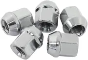 Aeroflow Acorn Short Open Wheel Nuts 1/2 Chrome 1/2-20" Set Of 5