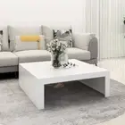 NNEVL Coffee Table White 100x100x35 cm Chipboard