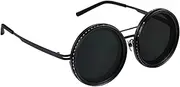 Generic Adjustable Tint Sunglasses Sunglasses Polarized Sports Glasses Anti-Slip Function Lightweight Frame Stainless Steel Round Lens For Running Baseball Golf Casual Activities Black, 1 Pc