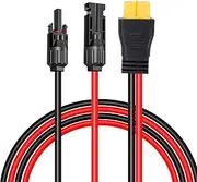 I LITTON 5FT 12 AWG Solar Connector to XT60 Adapter Extension Cable 150CM Long, XT60 Adapter Solar Panel Charging Cable for Portable Power Station Solar Generator RV Solar Panel, 1.5M/5FT