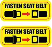 XTRAYXRAY Fasten Seat Belt Decal Sticker Car Safety Warning Caution Safety Strap Car Styling Car Decal Funny Decal Sticker Suitable for Cars, Trucks 2Pcs