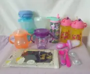 Nuby Baby Bulk Lot Sippy No Spill Cups & Bottles, Food/Formula Containers + More