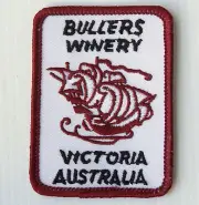 VINTAGE BULLERS WINERY RUTHERGLEN EMBROIDERED SOUVENIR PATCH WOVEN CLOTH BADGE