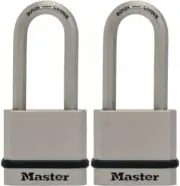 Master Lock M530XTLH Magnum Solid Steel Keyed Alike Padlocks, 2 Pack, 2 Count