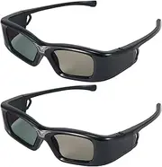 xinyee 2PCS GL410 3D Glasses for Projector Full HD Active DLP Link for Optama Acer BenQ View Sharp Dell DLP Link Projectors