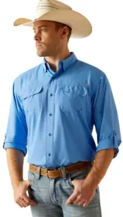 Ariat Men's VentTEK Outbound Classic Fit Shirt-10049013 Marina Size L Sealed