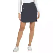 IBKUL Solid 17.5in Straight Charcoal Skort (28000-CHARCOAL)