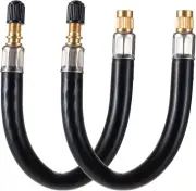 2Pcs 8.25 Inch Tire Valve Stem Extension Extenders Black Flexible Adaptor RV Car