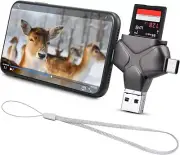 Trail Camera Viewer SD Card Reader Compatible with Android Iphone Ipad Type C