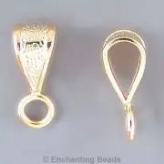 Small Close Loop Bails Goldtone Closed Loop #987 (12) Gold Color Bails