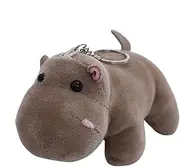 [Generic] Hippo Plush Keychain, Cute Plush Hippo Keychain, Hippopotamus Keychain, Hippo Stuffed Animal Keyring For Backpacks