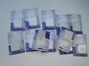 Lot of 12 RJ45 Network Wall Jack Outlet Plate in retail pack with adhesive pad