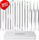 15PCS Pimple Popper Tool Kit, Stainless Steel Blackhead Remover, Acne Extraction