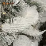 聖誕家居裝飾產品 /6 件閃光葉聖誕樹裝飾羽毛聖誕飾品聖誕樹 / 聖誕樹裝飾品 / 聖誕樹裝飾吊墜配件 / 聖誕裝飾掛飾