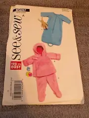Butterick Pattern B5697 Infant Lined Bunting~Jacket~Pants SEE & SEW Sz NB-L