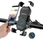 Motorcycle Phone Holder Wireless Charger and USB 3.0 Quick Charge Phone Mount...