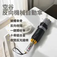 在飛比找momo購物網優惠-【小米有品】空谷 十骨反向機械自動傘(反折傘 反摺傘 折疊傘