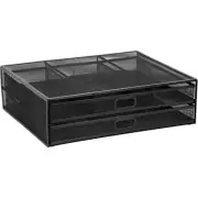 Mount-It! Monitor Stand with 2 Drawers Up to 32" Black MI-7365