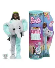 Barbie Cutie Reveal Fashion Doll, Jungle Series Elephant Plush Costume New
