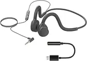 Bone Conduction Earphones,USB Wired Earphones with Microphone, Open Headphone, Suitable for Computers and Gaming Consoles (Black)