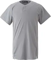 [DESCENTE] Baseball Practice Half Button Shirt DB-1211 K Silver (KSLV)